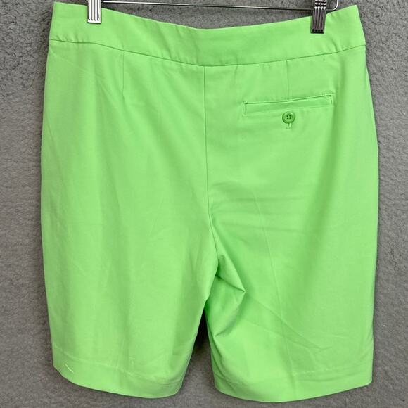 Greg Norman Womens Golf Shorts Bright Neon Green Size 4 Performance Stretch Golf - Picture 2 of 8